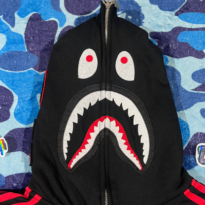Bape x Adidas Shark Full Zip Hoodie Black