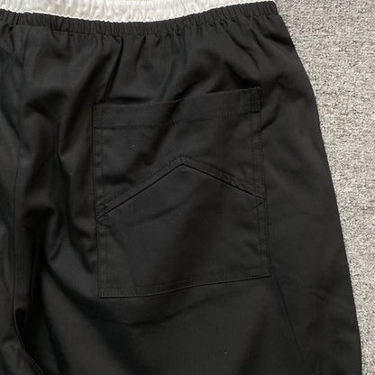 RHUDE COURT LOGO SHORTS BLACK