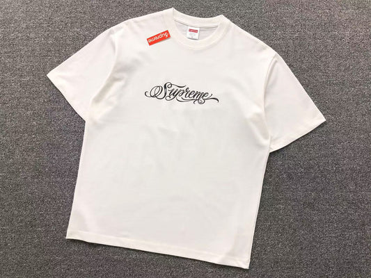 SUPREME BLACK SCRIPT TEE WHITE