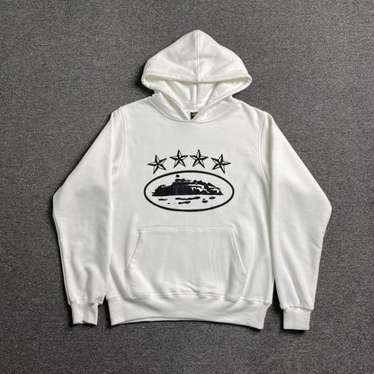 CORTEIZ ALCATRAZ 4 STARZ HOODIE WHITE