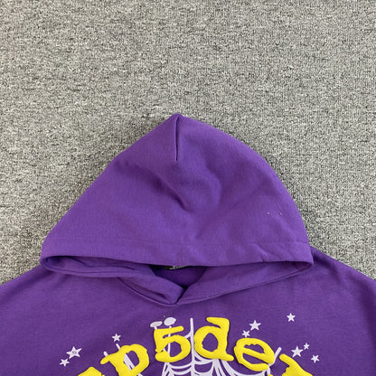 SP5DER STAR OG WEB V2 HOODIE PURPLE