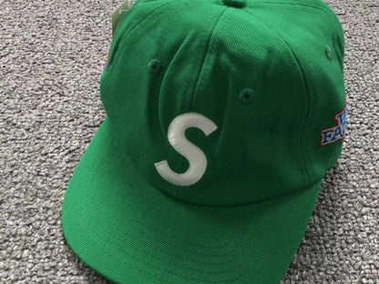 Supreme World Famous S Logo 6-Panel Hat Green