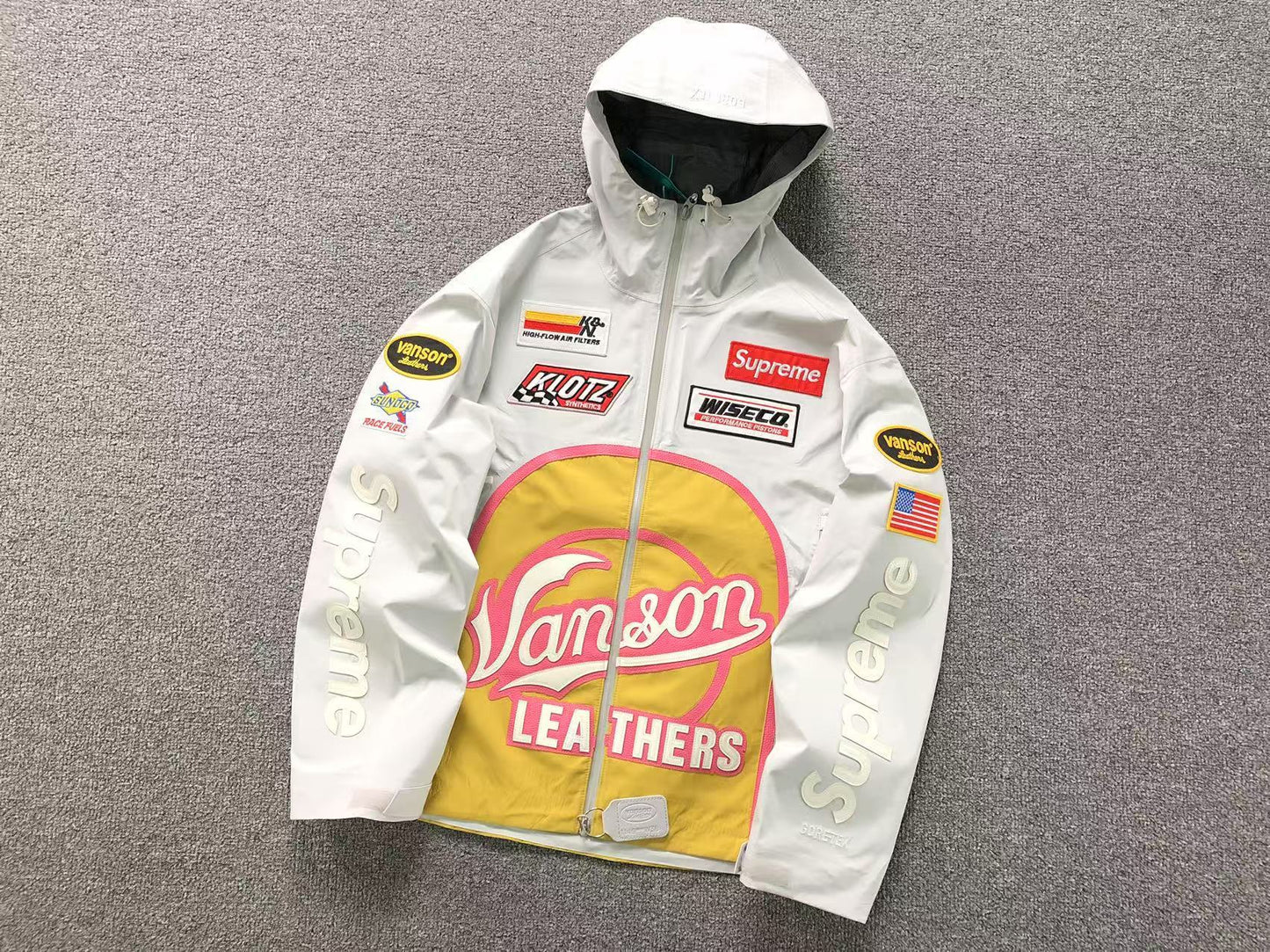 Supreme Vanson Leathers GORE-TEX Shell Jacket White