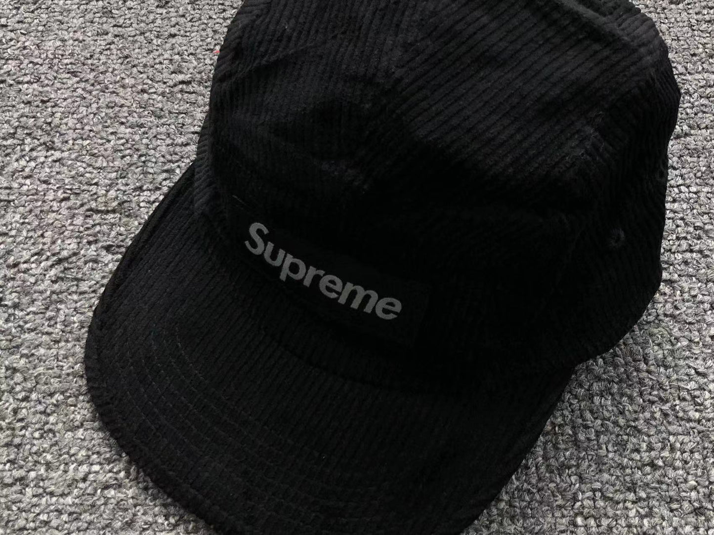 Supreme Corduroy Camp Cap Black