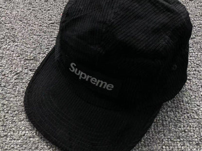 Supreme Corduroy Camp Cap Black