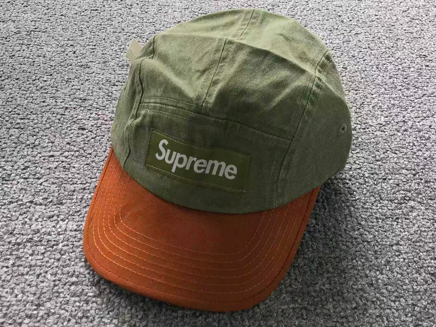 Supreme Suede Visor Camp Cap Light Olive