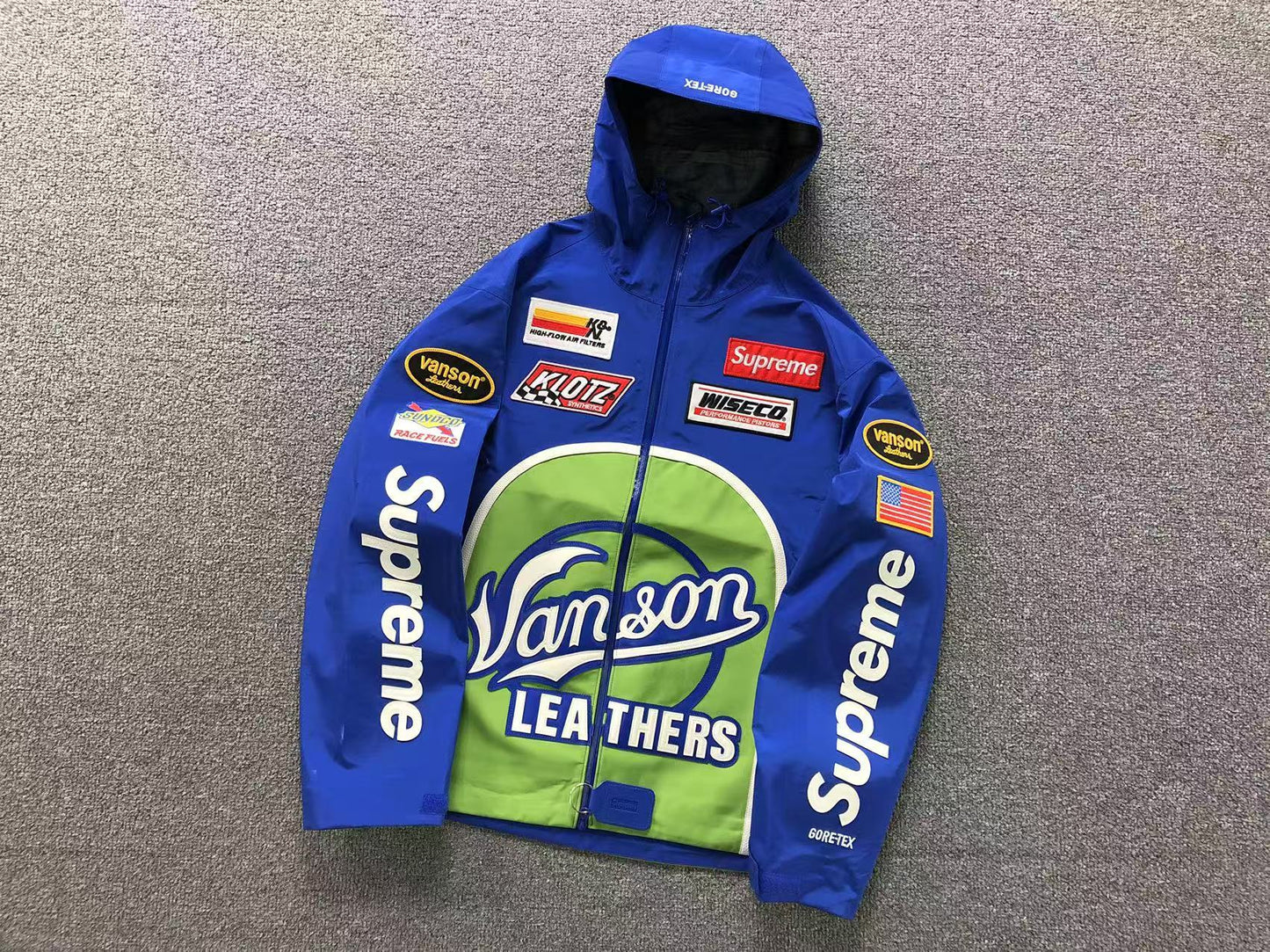 Supreme Vanson Leathers GORE-TEX Shell Jacket Royal