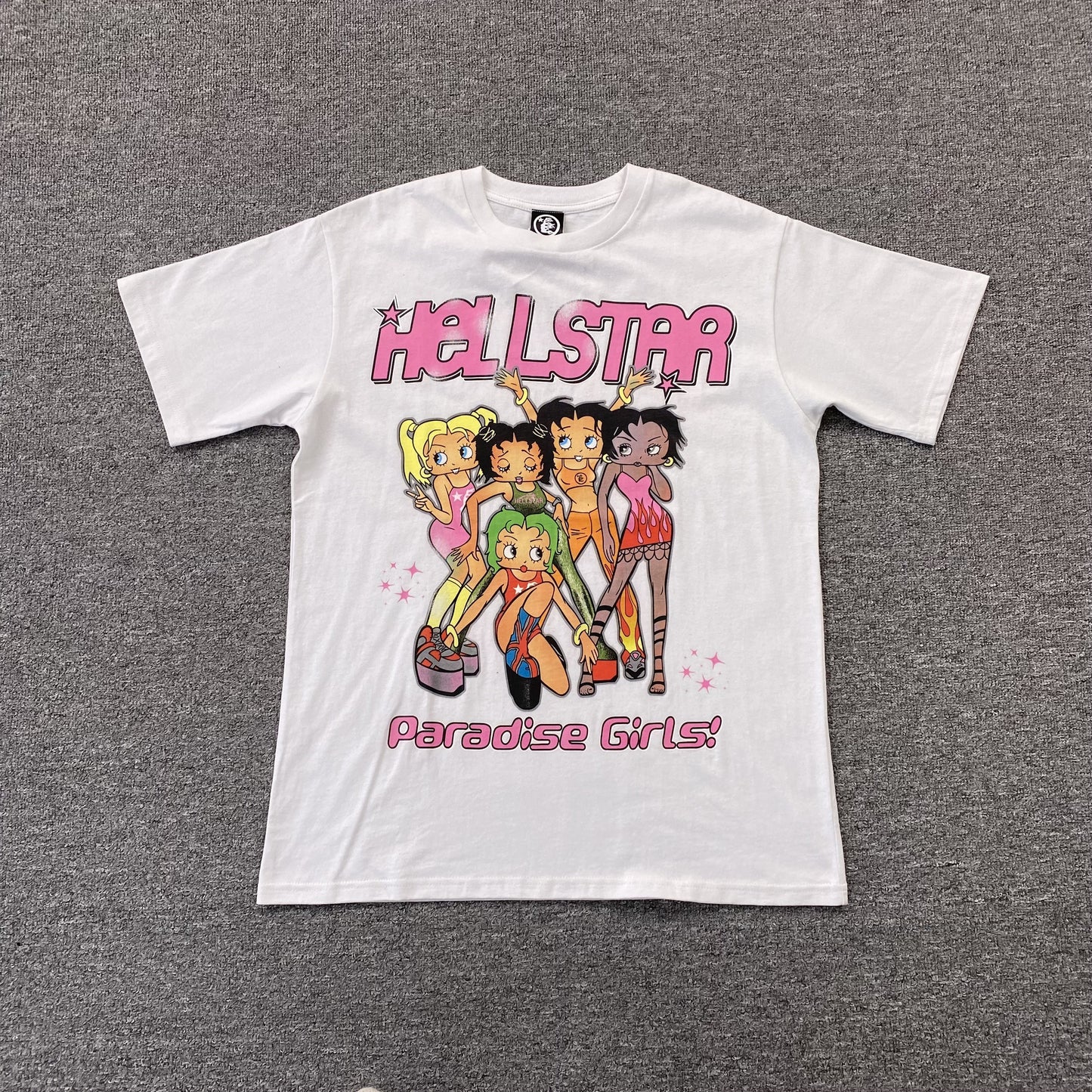 HELLSTAR BETTY BOOP TEE WHITE