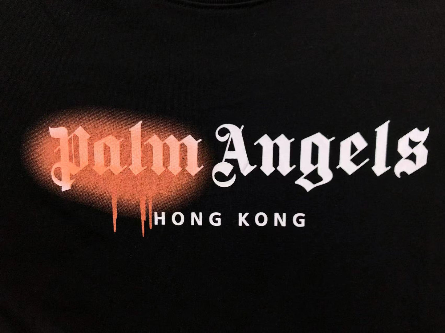 PALM ANGELS HONG KONG SPRAYED TEE BLACK