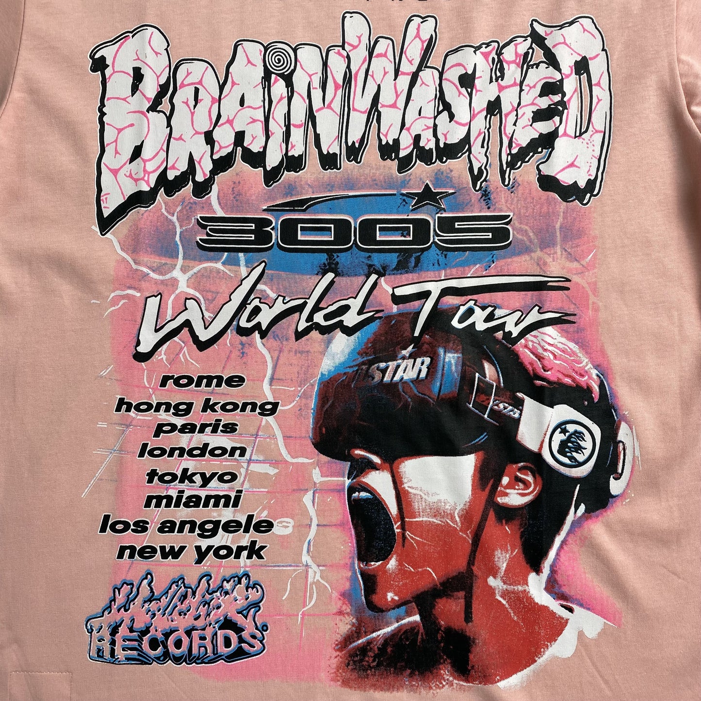 HELLSTAR BRAINWASHED WORLD TOUR TEE PINK