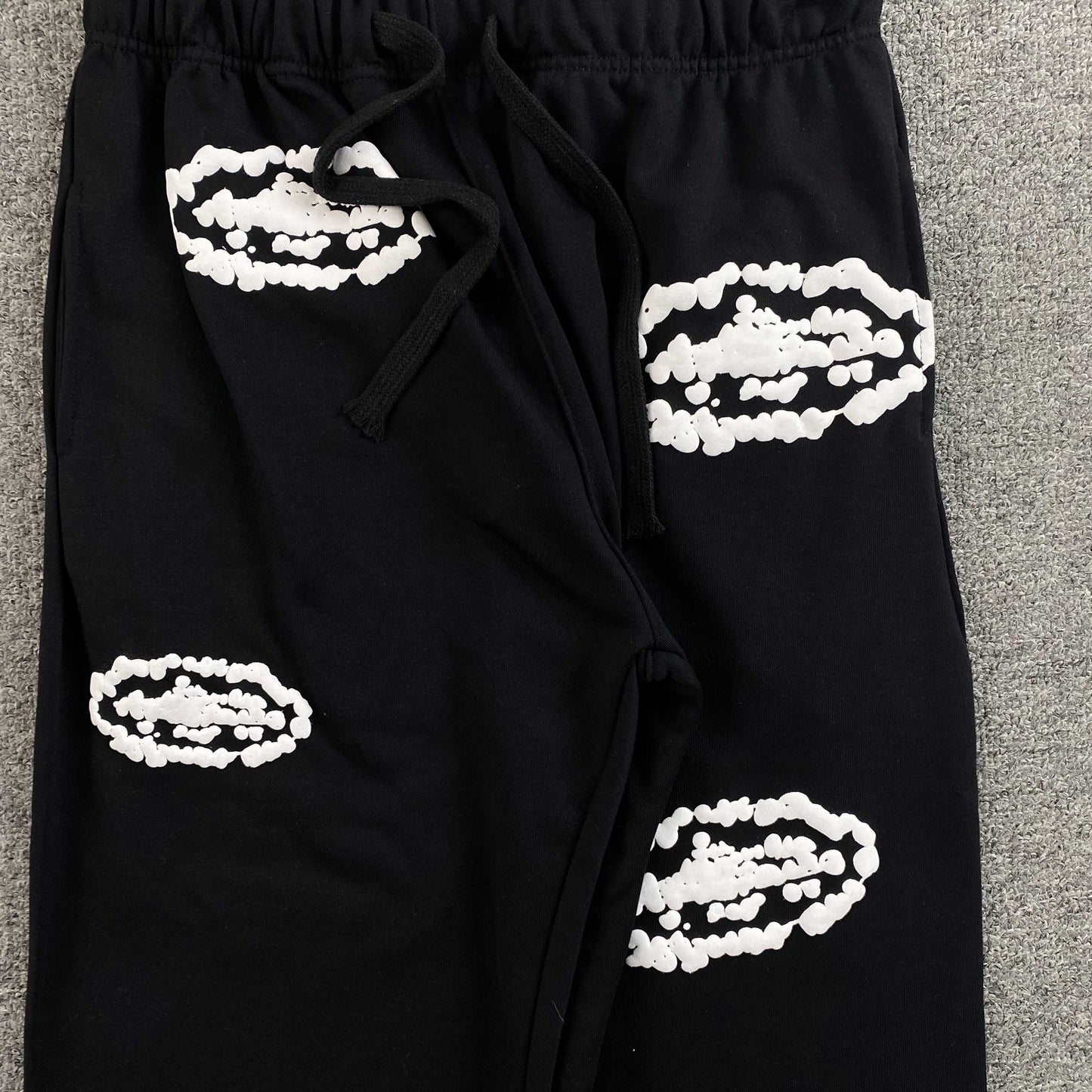 Corteiz x Denim Tears Island Wreath Pants Black