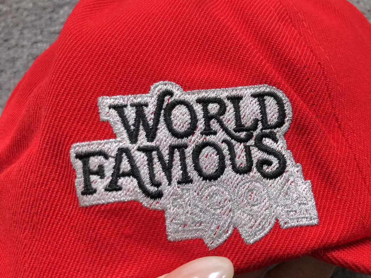 Supreme World Famous S Logo 6-Panel Hat Red