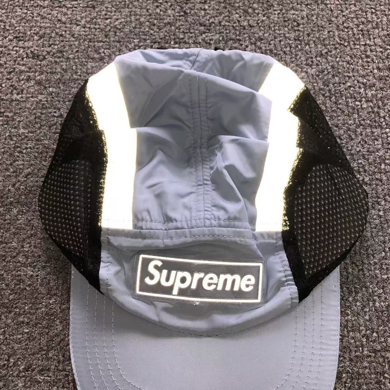 Supreme Side Mesh Camp Cap Light Blue