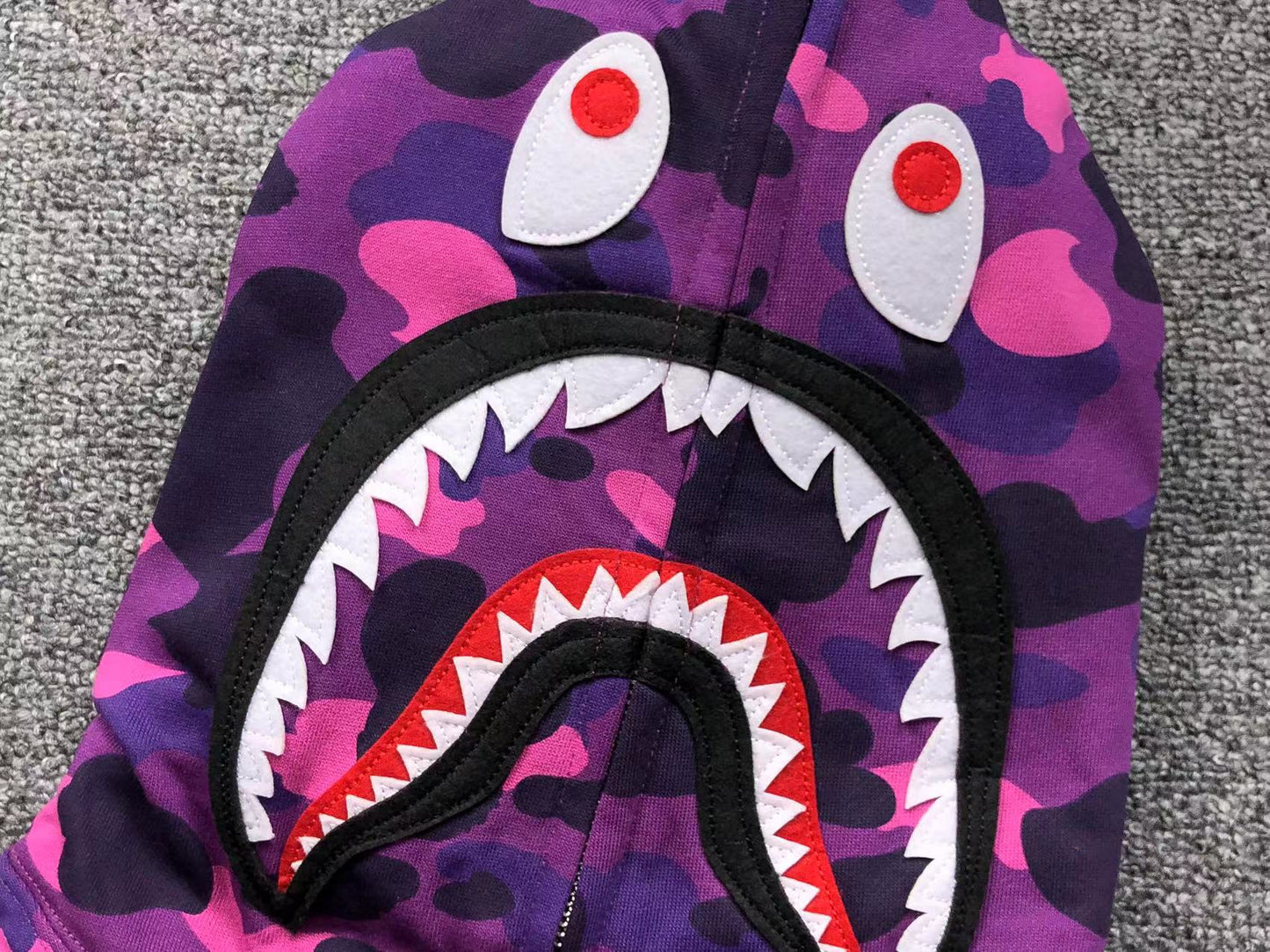 BAPE COLOR CAMO SHARK FULL ZIP HOODIE PURPLE