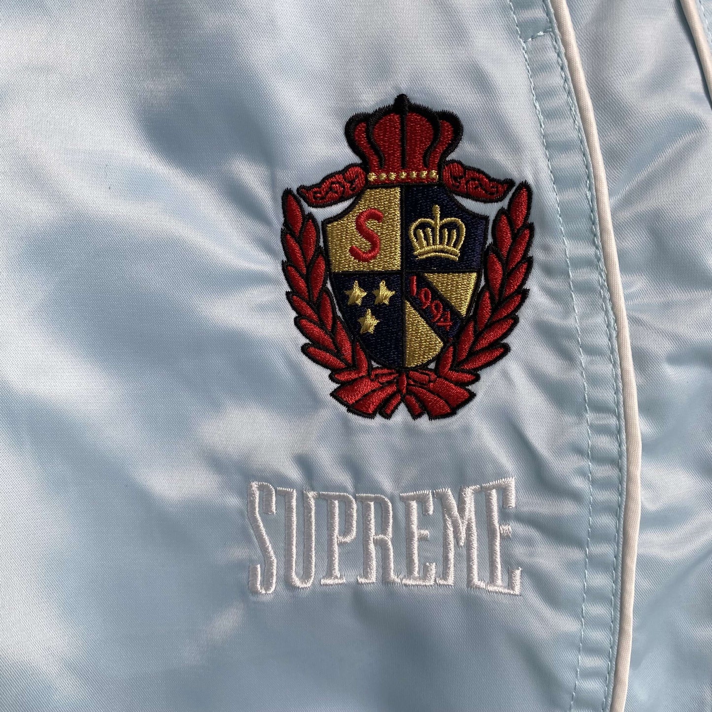 Supreme Satin Track Pants Light Blue