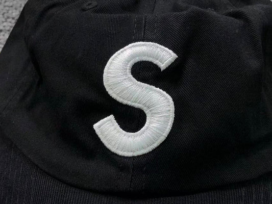 Supreme Pigment Coated S Logo 6-Panel Cap Black