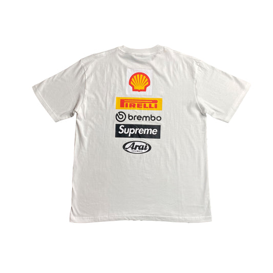 SUPREME DUCATI LOGO TEE WHITE