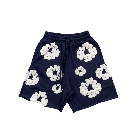 DENIM TEARS THE COTTON WREATH SHORTS NAVY