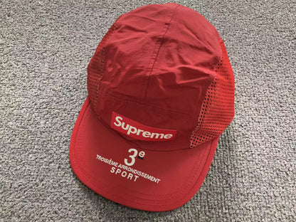Supreme Mesh Side Panel Camp Cap Red