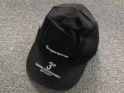 Supreme Mesh Side Panel Camp Cap Black