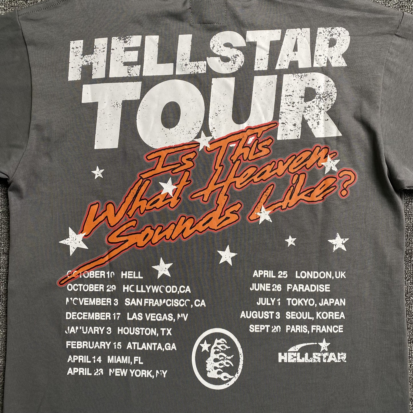 HELLSTAR BIKER TOUR TEE GREY