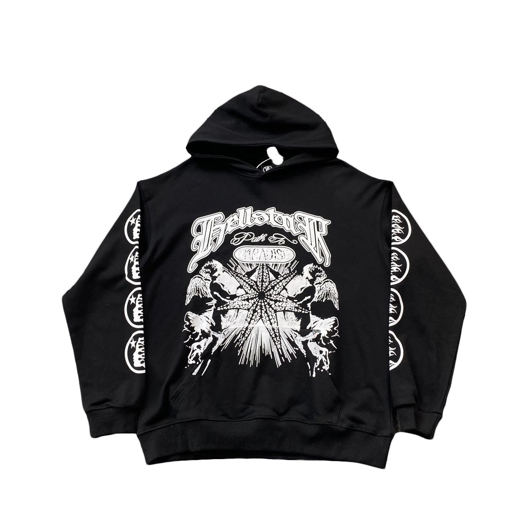 HELLSTAR PATH TO PARADISE “WE FOUND OUR VICTORY” HOODIE BLACK