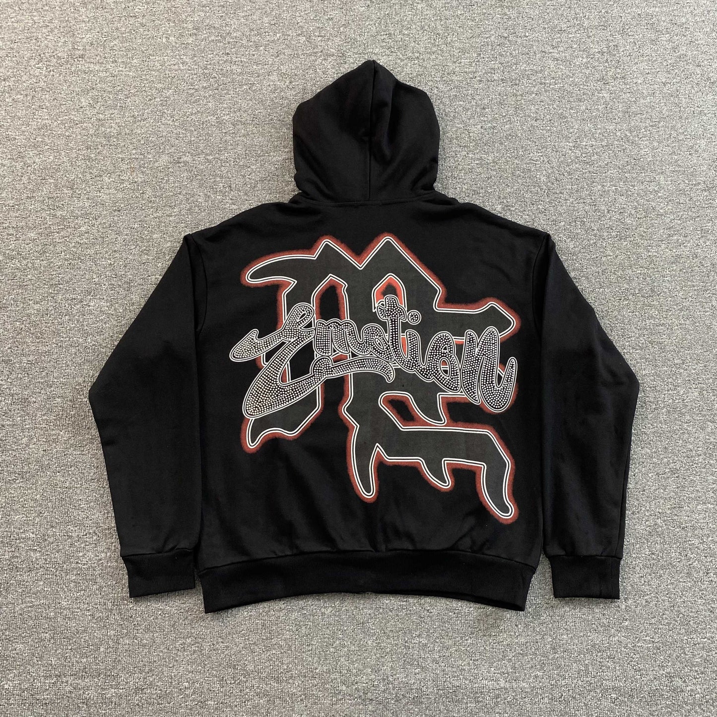 Mixed Emotion Rhinestone Jacket Black