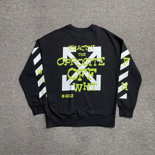 OFF WHITE OPPOSITE ARROW CREWNECK BLACK