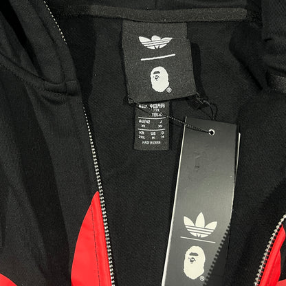 Bape x Adidas Shark Full Zip Hoodie Black