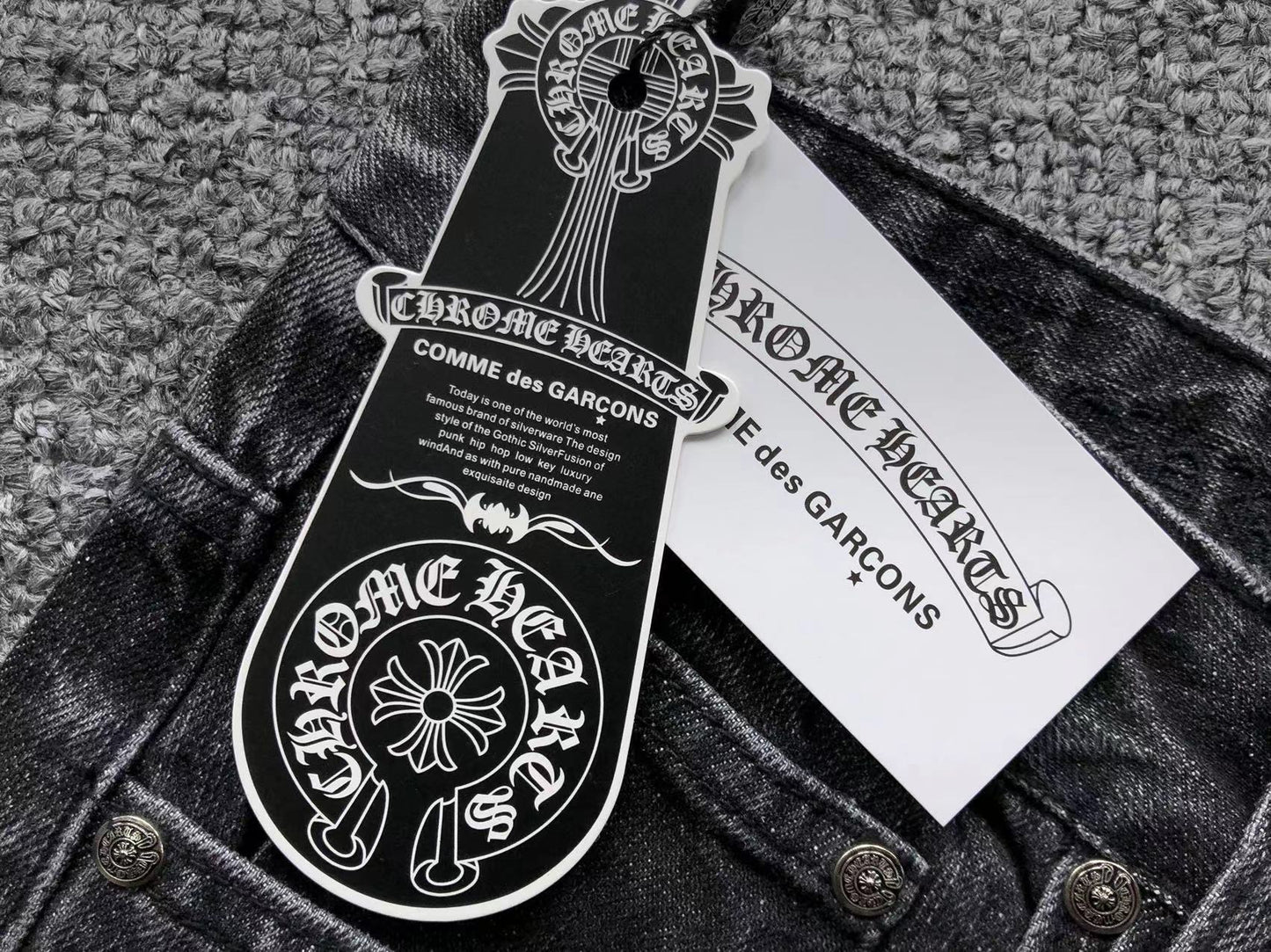 Chrome Hearts Cross Patch Jeans Black