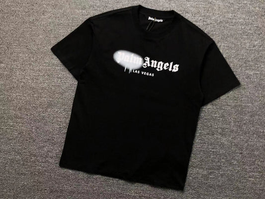 PALM ANGELS LAS VEGAS SPRAYED TEE BLACK