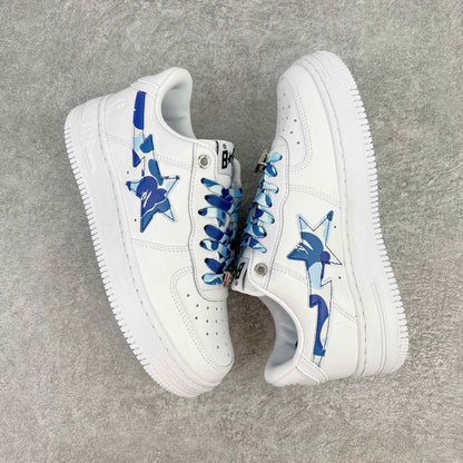 A Bathing Ape Bape Sta Low White ABC Camo Blue