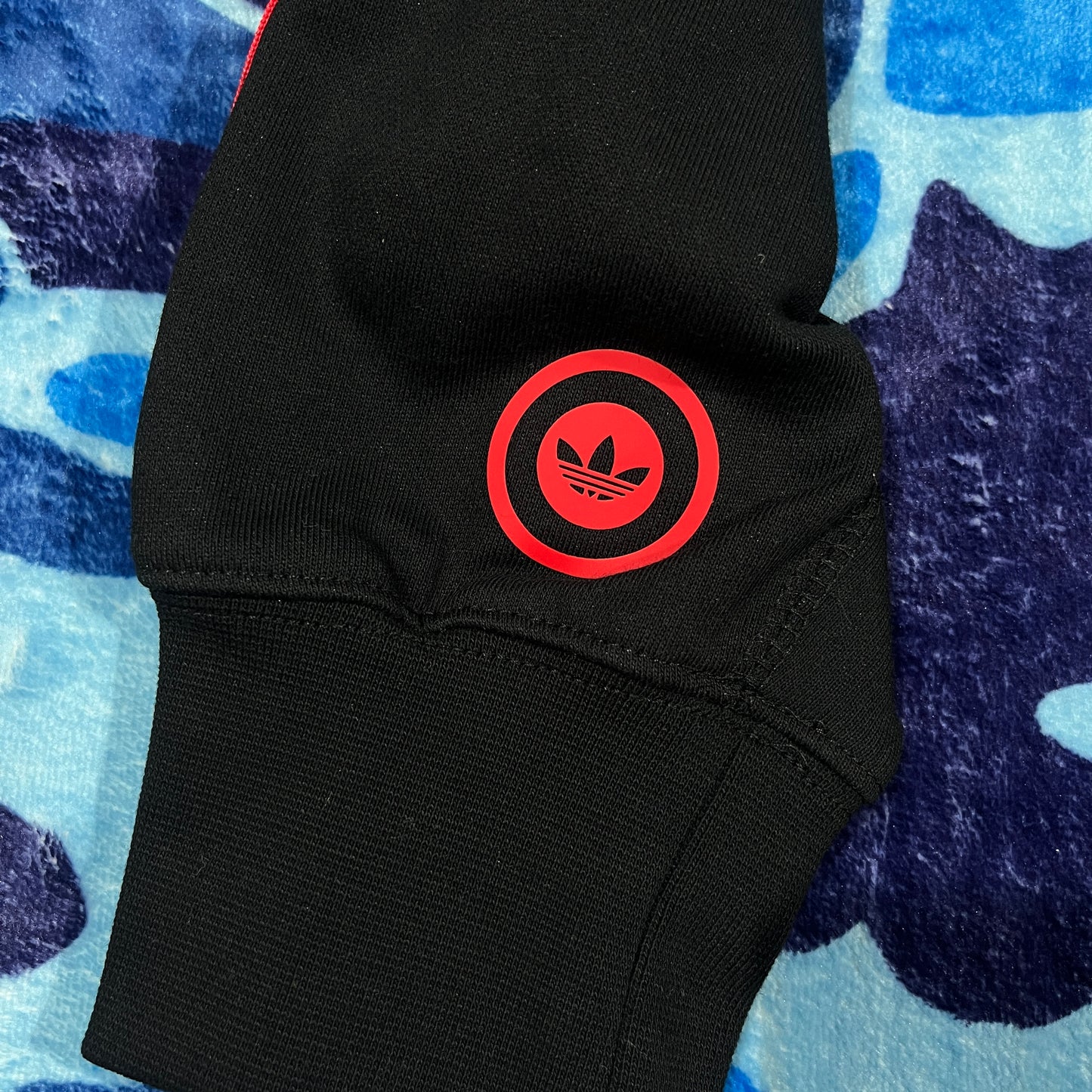 Bape x Adidas Shark Full Zip Hoodie Black