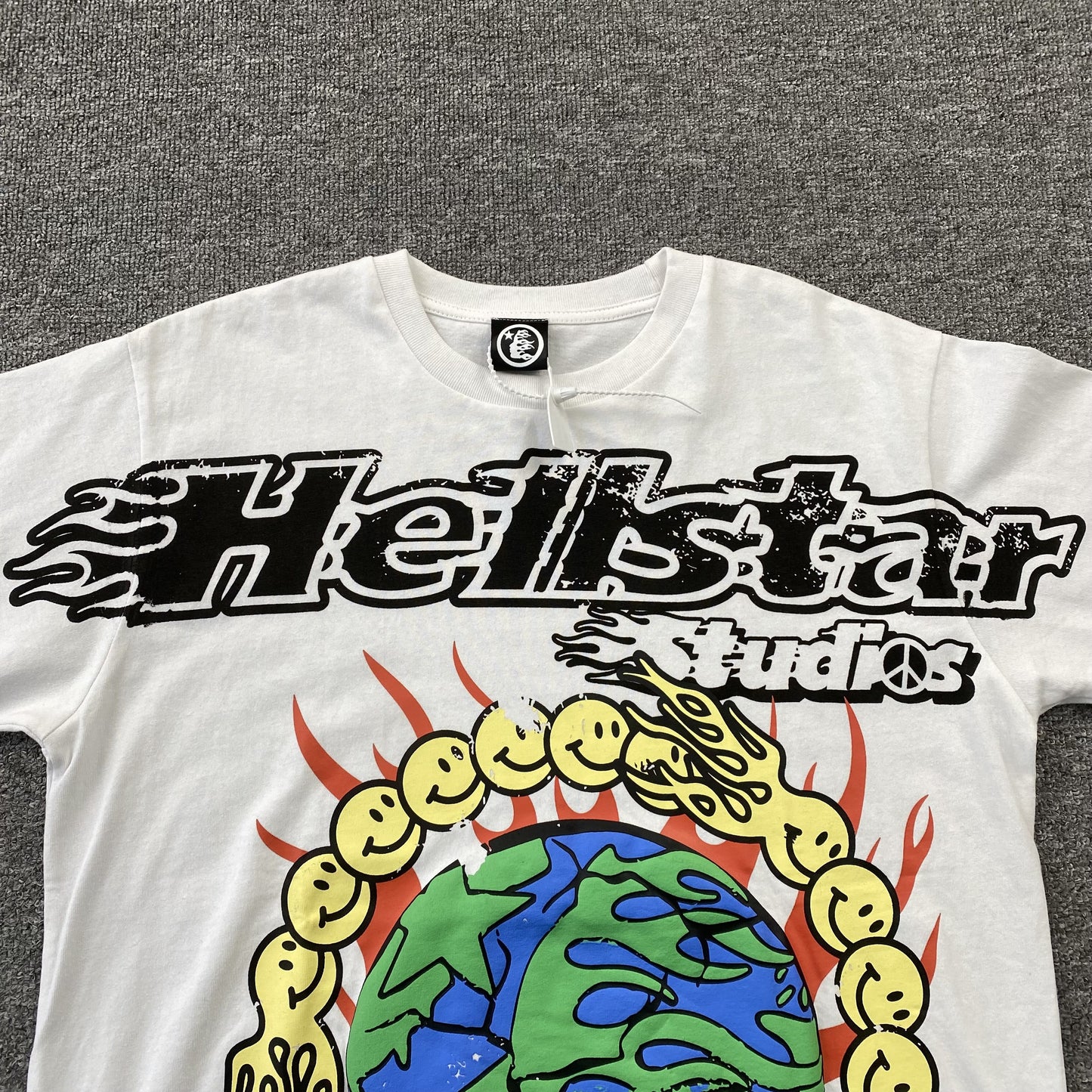 HELLSTAR STUDIOS GLOBE TEE WHITE