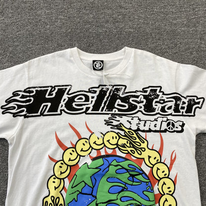 HELLSTAR STUDIOS GLOBE TEE WHITE