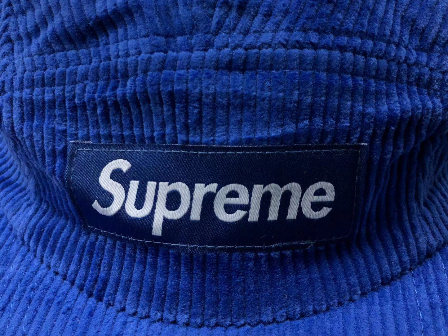 Supreme Corduroy Camp Cap Blue
