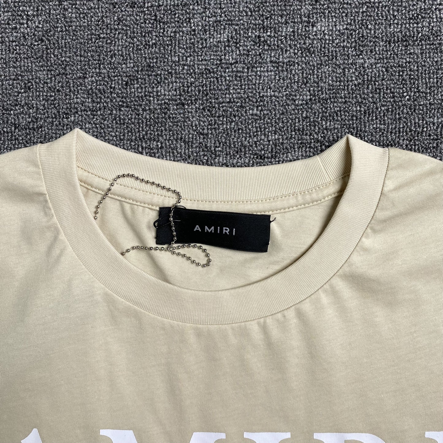 AMIRI MA BAR LOGO TEE BEIGE