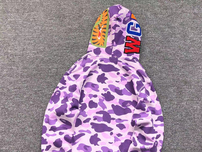 BAPE SHARK TAIPEI LIMITED FULL ZIP HOODIE PURPLE