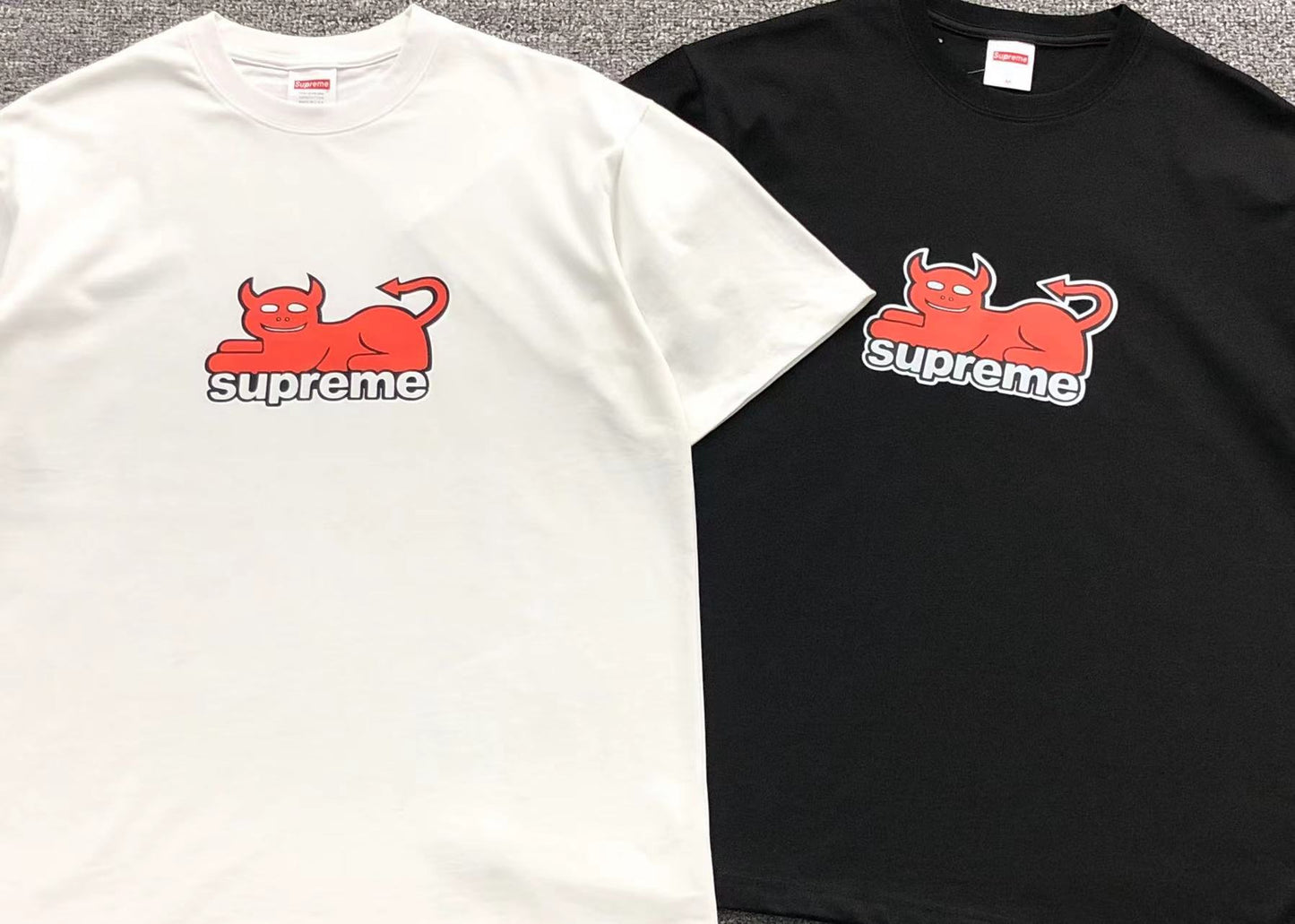 SUPREME TOY MACHINE DEVIL CAT TEE WHITE