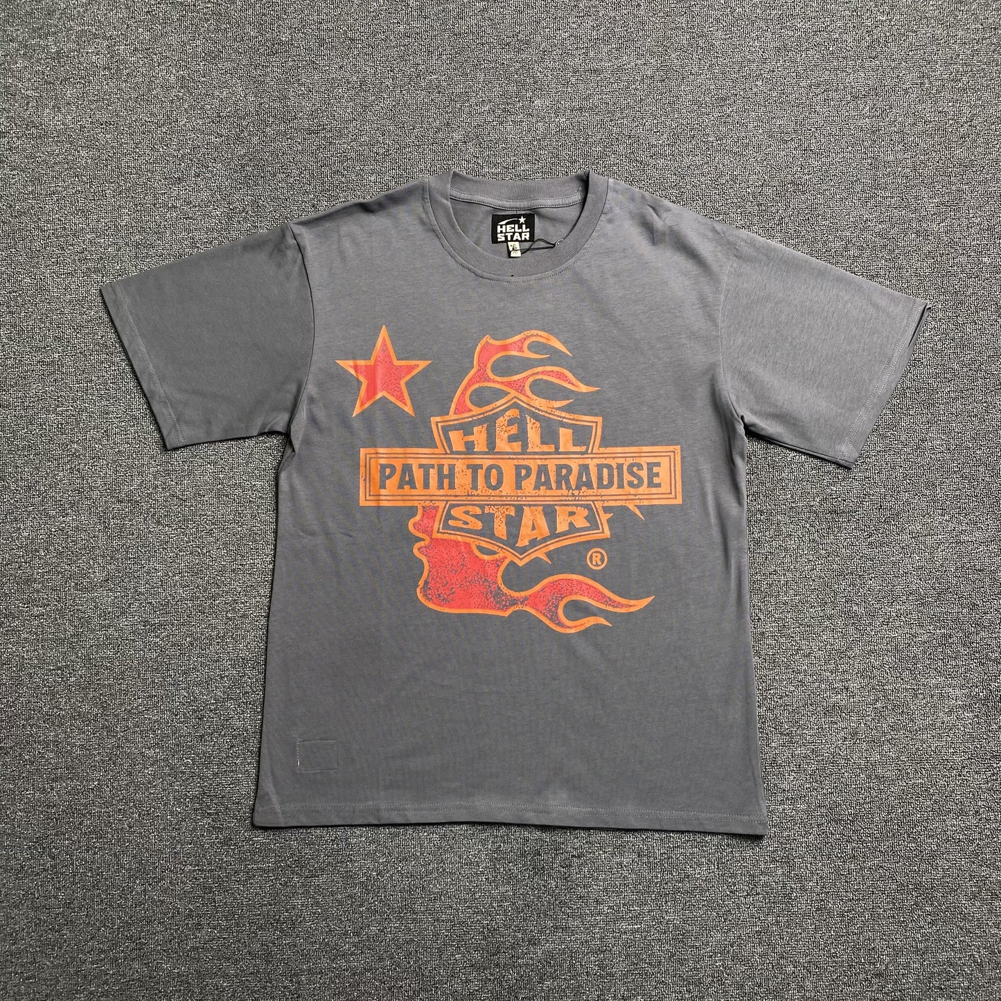 HELLSTAR BIKER TOUR TEE GREY