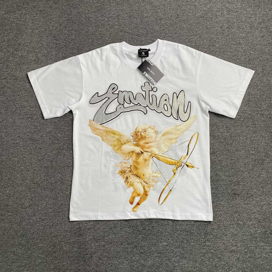 Mixed Emotion Rhinestone Tee White