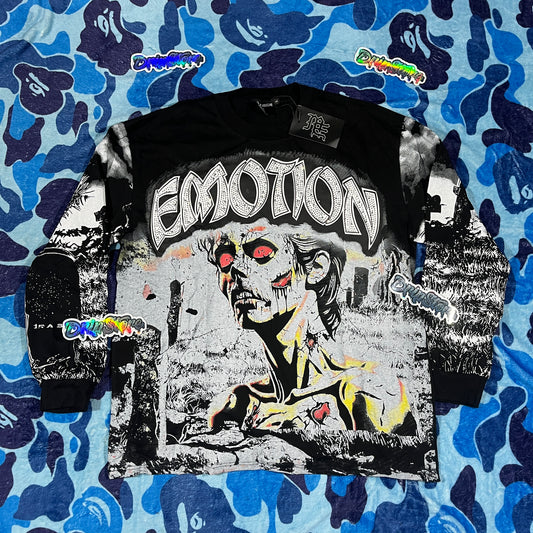 Mixed Emotion Tombstone Long Sleeve Tee Black