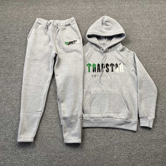 TRAPSTAR CHENILLE DECODED TRACKSUIT GREY GREEN