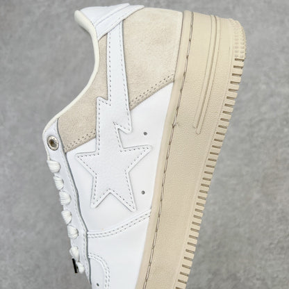 A Bathing Ape Bape Sta Low Suede Heel White