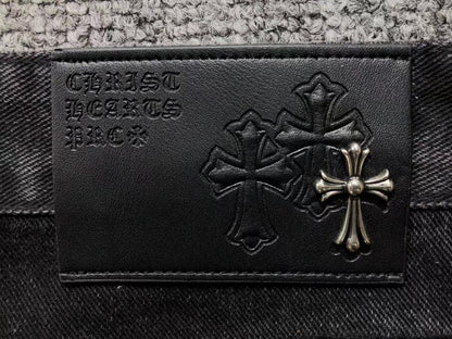 Chrome Hearts Cross Patch Jeans Black