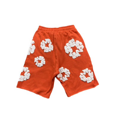 DENIM TEARS THE COTTON WREATH SHORTS ORANGE