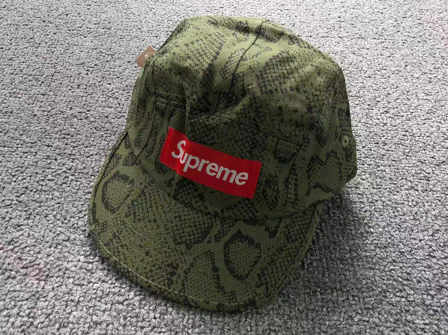 Supreme Washed Chino Twill Camp Cap Snake
