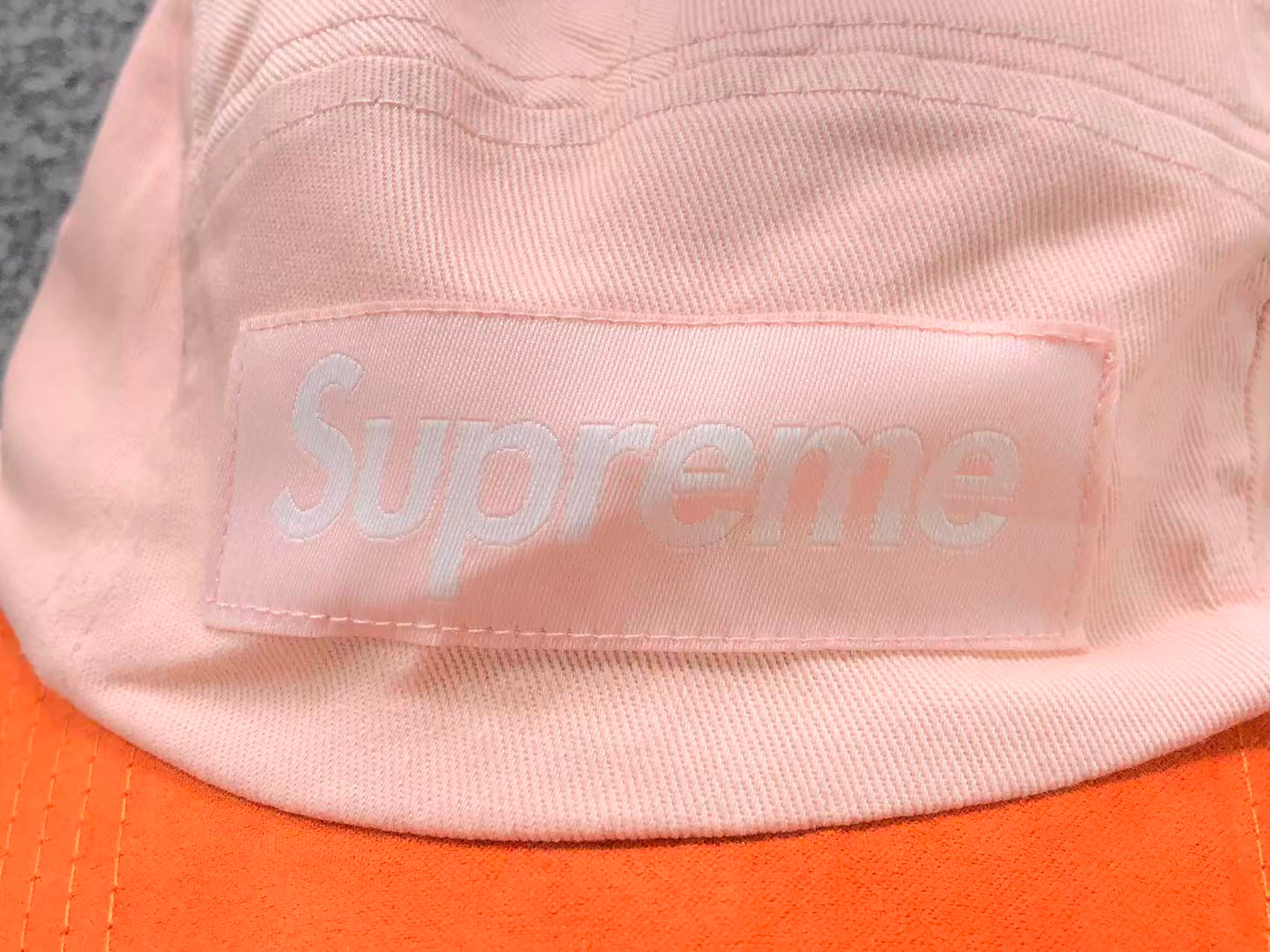 Supreme Suede Visor Camp Cap Peach