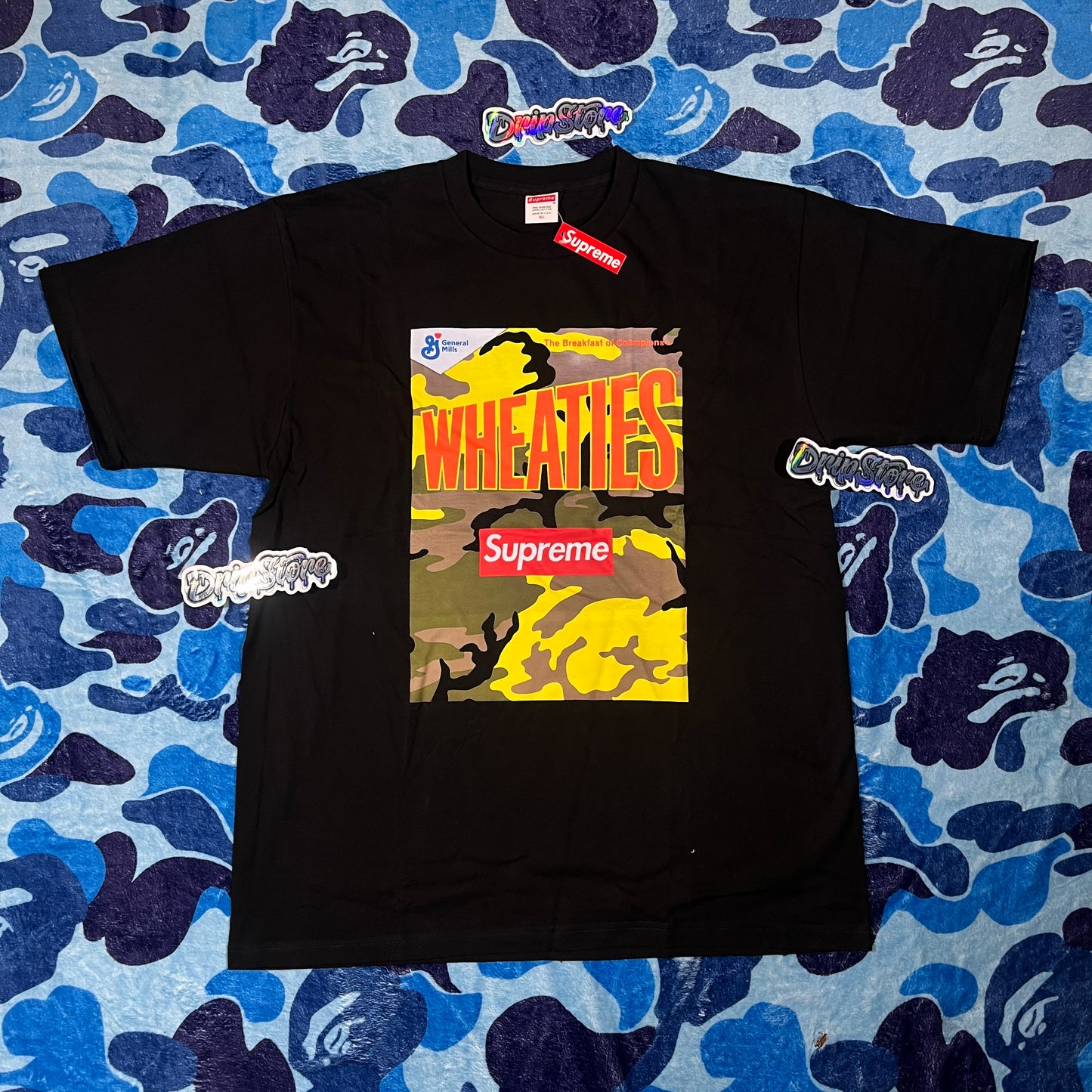 Remera Supreme Wheaties Negra XL
