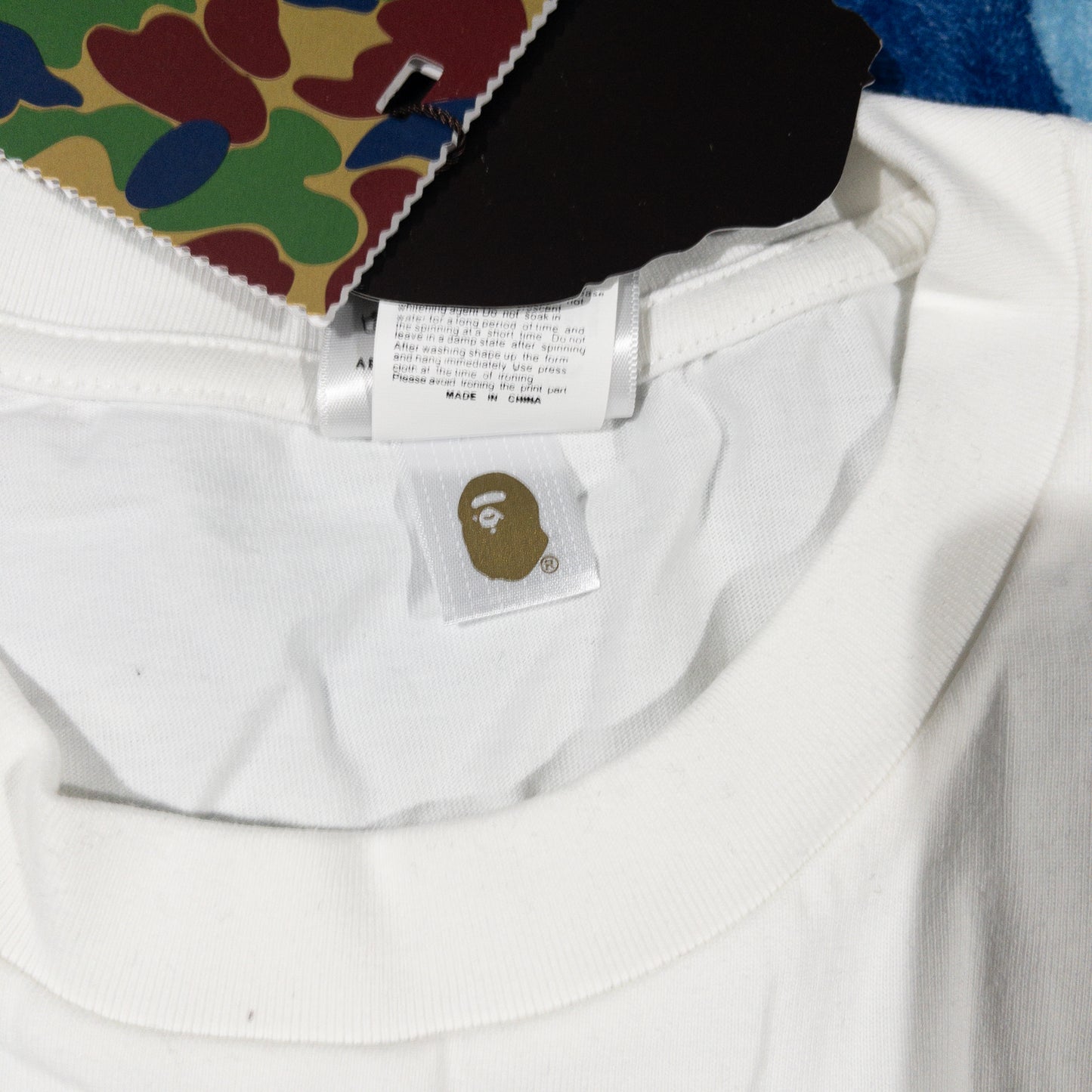 Remera Bape Green Camo Blanca XL